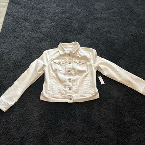 Women’s white denim jacket